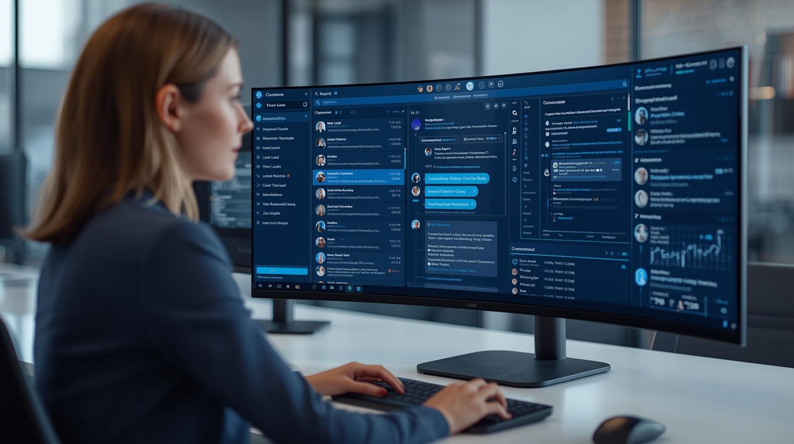 Tela de CRM conversacional do UltraConversas